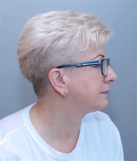 pixie cut old woman|pixie cuts for older women with glasses.